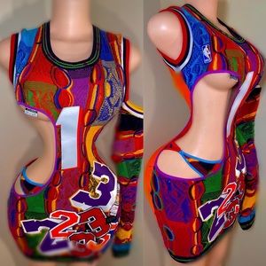 Custom made dress made with a Coogi sweater